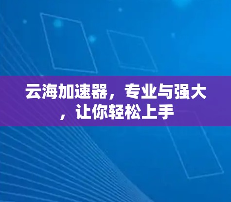 云海加速器，专业与强大，让你轻松上手