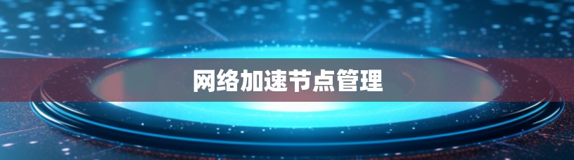 网络加速节点管理
