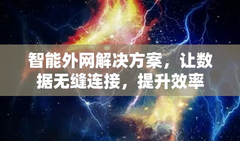 智能外网解决方案，让数据无缝连接，提升效率